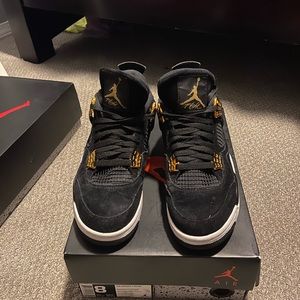 Air Jordan 4 “Royalty” Black, Gold and White